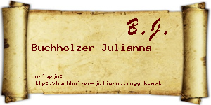 Buchholzer Julianna névjegykártya